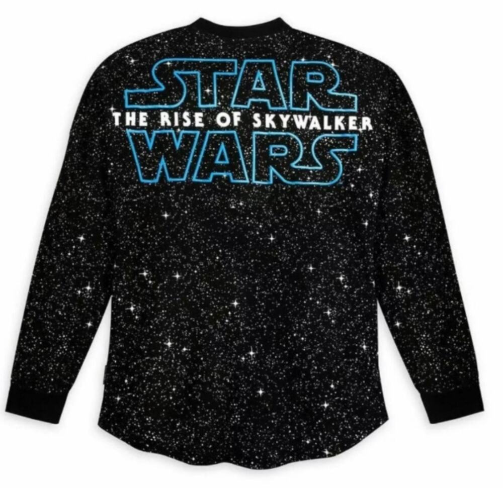 Disney Rise of Skywalker Spirit Jersey Womens Medium Black Longsleeve Graphic